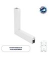GLOBOSTAR® ALP-CORNER-IN90 LUMILINE 61769 Επιφανειακό - Κρεμαστό Προφίλ Αλουμινίου Γωνία με Λευκό Γαλακτερό Πατητό Κάλυμμα για Ταινίες LED IP20 - Λευκό Ματ - Μ30 x Π3.5 x Υ7cm